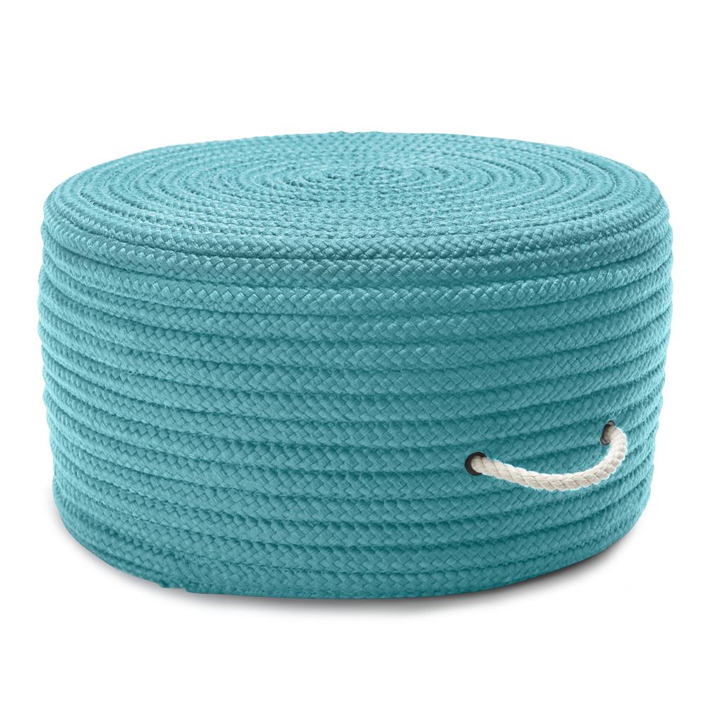 Colonial Mills H049P020X011 Simply Home Solid Pouf Turquoise 20"x20"x11"